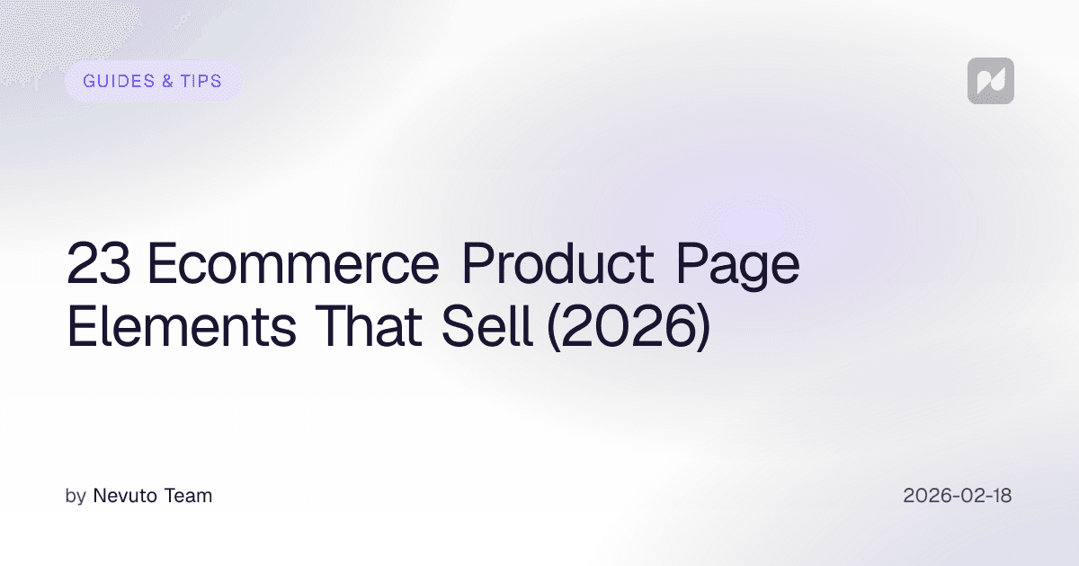 23 Ecommerce Product Page Elements That Sell (2026)