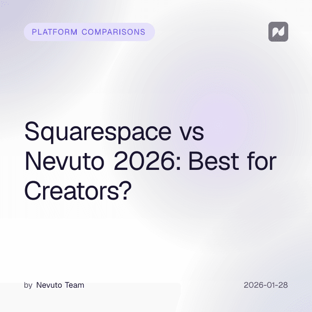 Squarespace vs Nevuto 2026: Best for Creators?