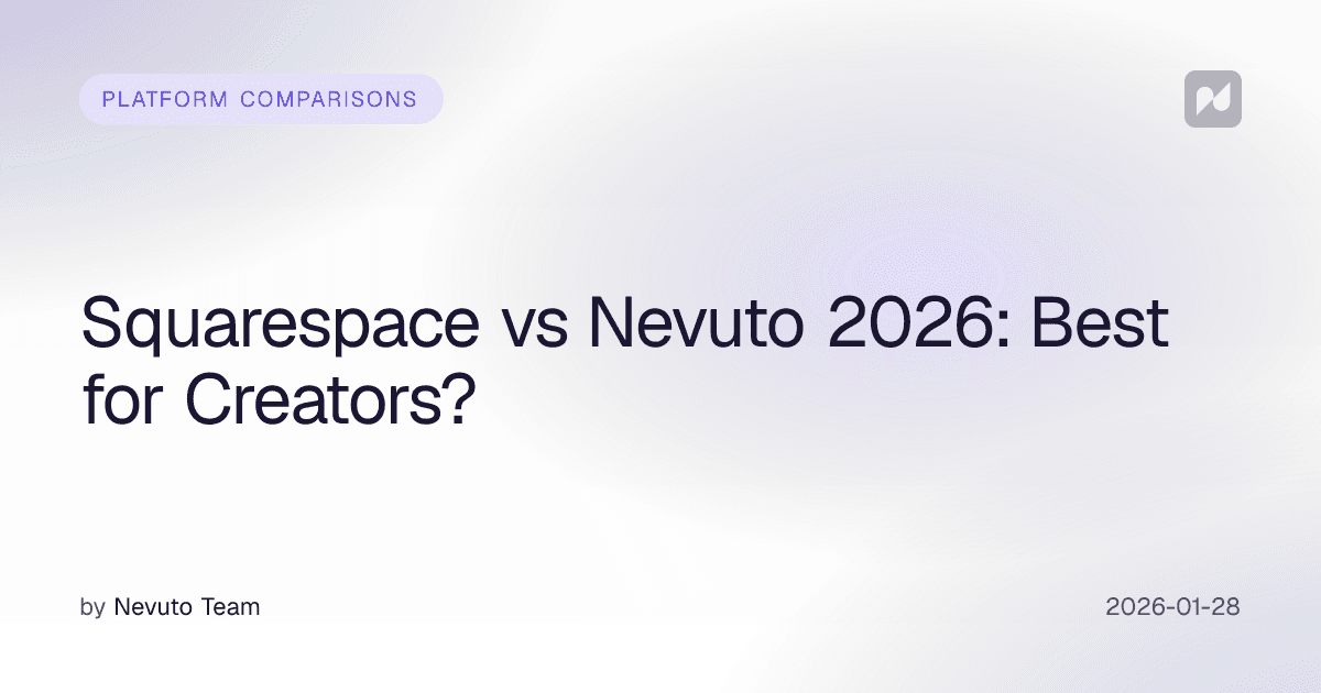Squarespace vs Nevuto 2026: Best for Creators?